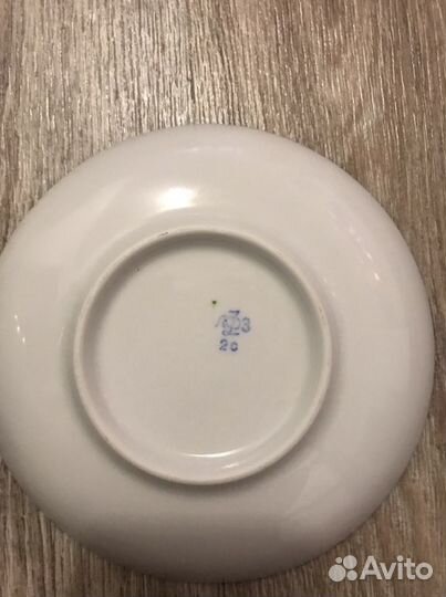 Винтажная чайная пара СССР лфз кобальт