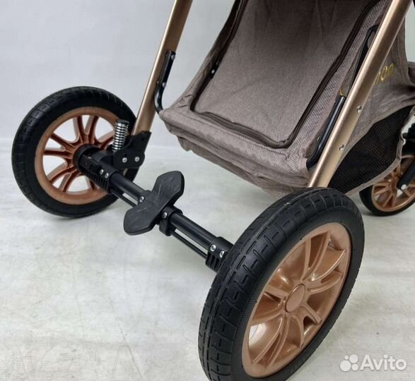 Коляска 2в1 трансформер Новая (Коричневый)