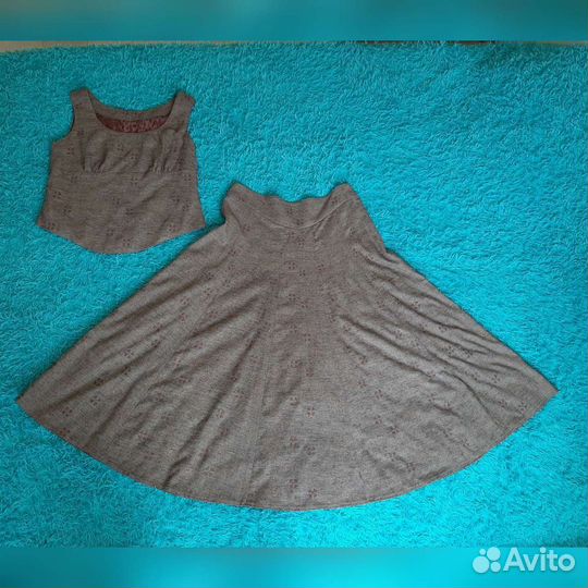 Юбка Sela Костюм жен юбка и топ, р.48