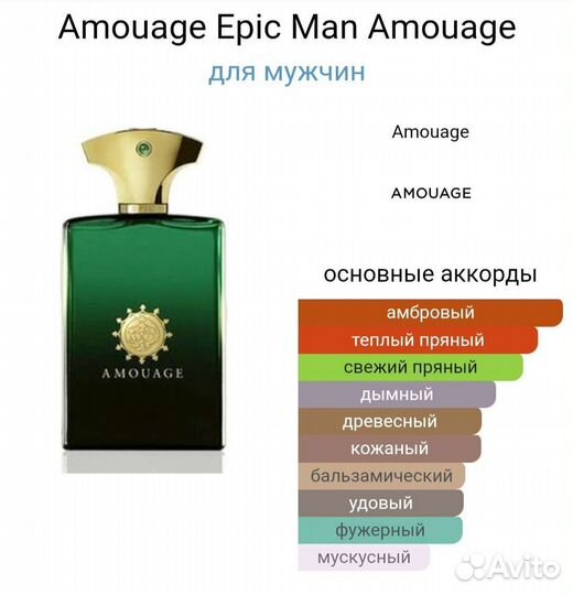 Amouage epic man,15 ml от 50 ml оригинал
