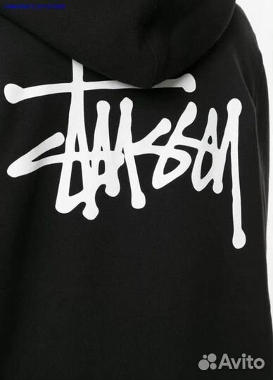 Зип худи Stussy чёрные