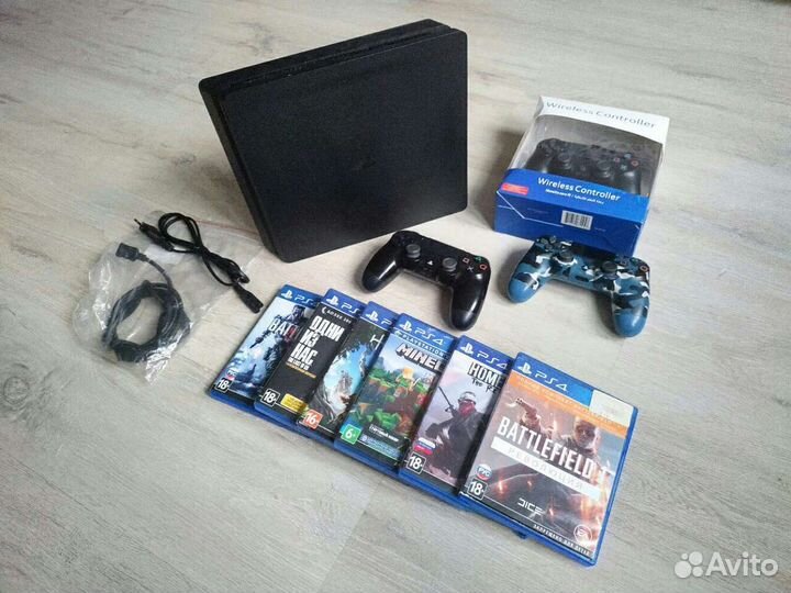 Sony PS4 Slim + игры