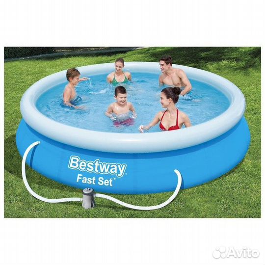Бассейн надувной Fast Set с фильтр-насосом Bestway