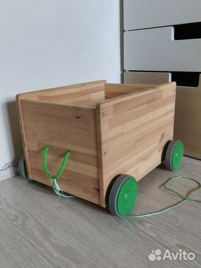 Корзина для игрушек на колёсиках IKEA flisat