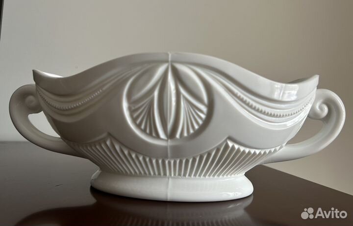 Ваза фруктовница молочное стекло