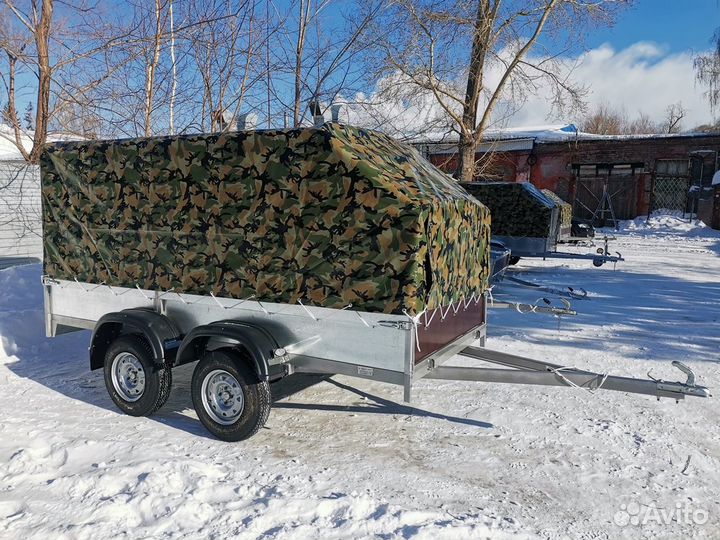 Прицеп легковой 2 оси Б-34 алтай 340х150 с тентом