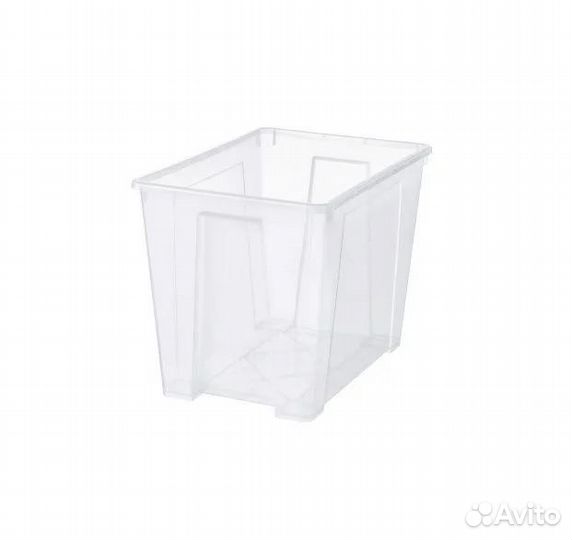 Контейнер, прозрачный, самла, Икеа, 56х39х42см/65л