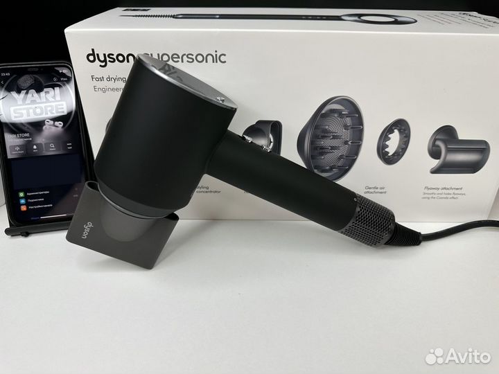 Фен Dyson supersonic hd08 Черный никель