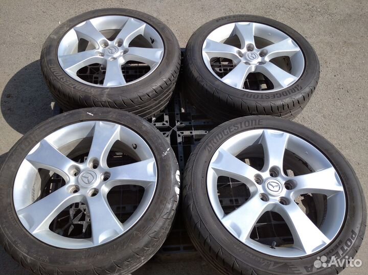 Мазда 3 оригинал диски R17 +205/50R17 Bridgestone