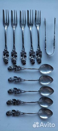 Антикварный набор столового серебра (Германия)