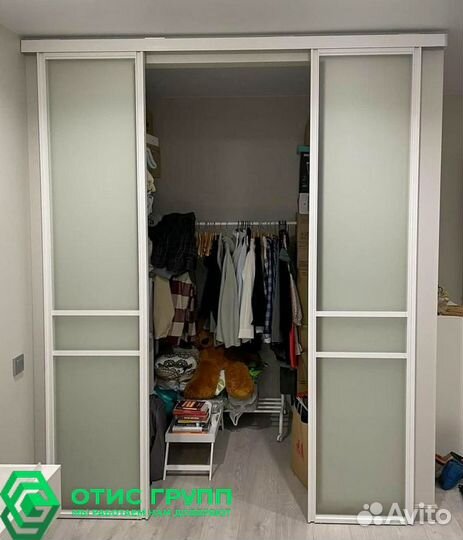 Раздвижные стеклянные перегородки