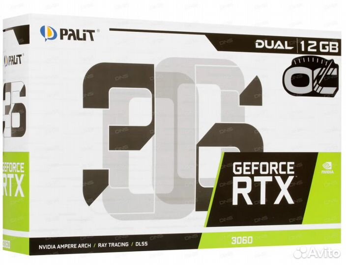 Видеокарта Palit GeForce RTX 3060 Dual OC (LHR)