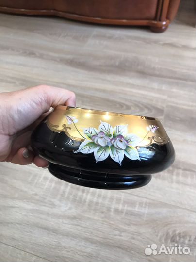 Пепельница богемское стекло