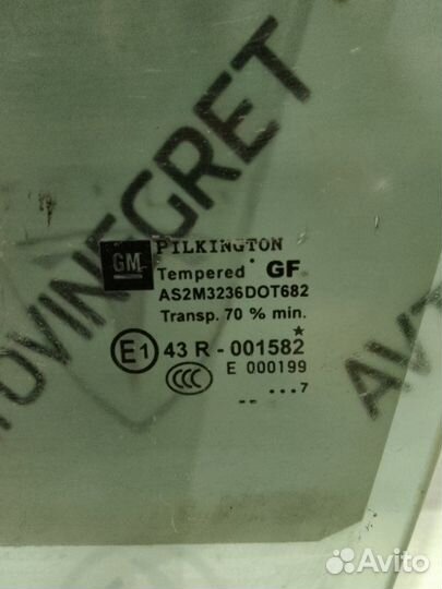 Стекло двери заднее левое Opel Astra H