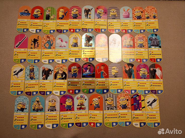 Гадкий Я, Карточки, 43 Шт, 4 Легендарных, 39 Обыч