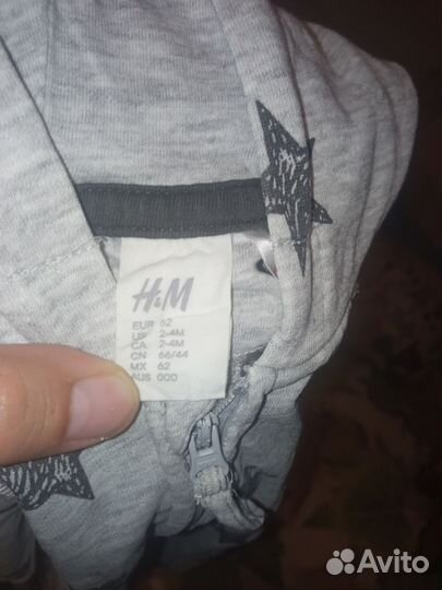 Комбинезон со звёздами H&M и в полоску M&S, /слип