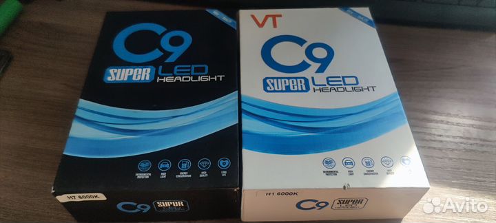 LED лампы C9 H1, H7 6000K