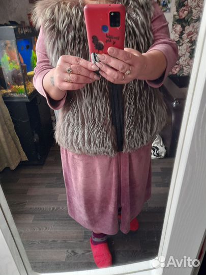 Жилетка из чернобурки 58-60