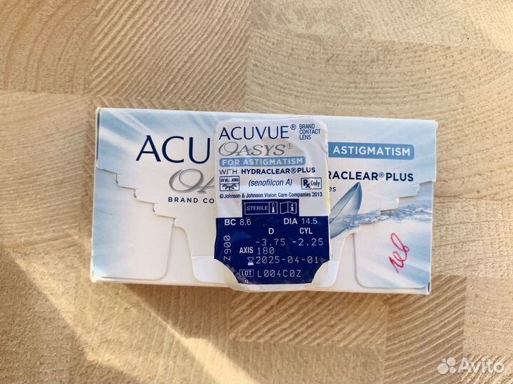 Линзы контактные acuvue oasys астигматизм