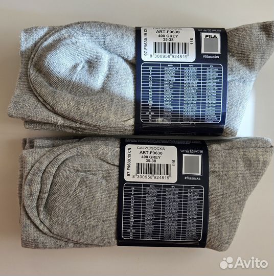 Носки Fila 3 пары 35-38 оригинал