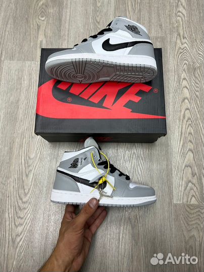 Кроссовки Air Jordan 1 Light Grey (36-45)