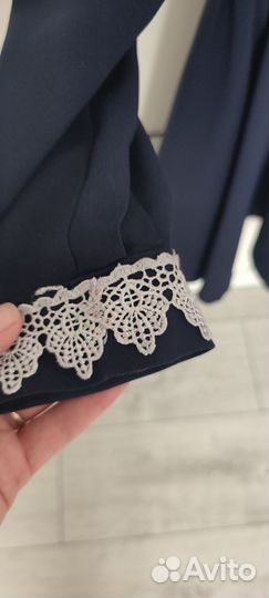 Платье школьное синее 128-134