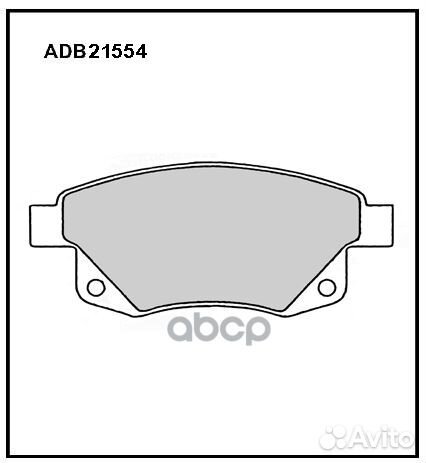 Колодки тормозные дисковые зад ADB21554 ALL