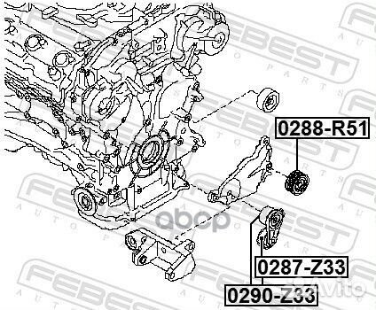 Ролик натяжной Nissan QX70 08 0287Z33 Febest