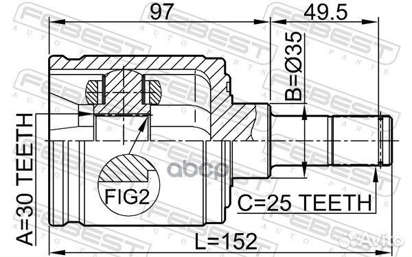 ШРУС внутренний правый 30x35x25 (honda integra