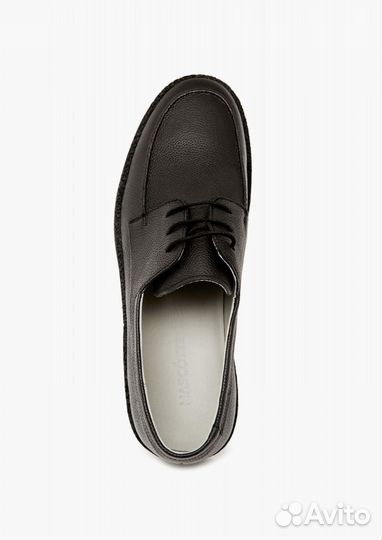 Черные кожаные мужские полуботинки