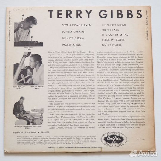 Джаз виниловая пластинка Terry Gibbs