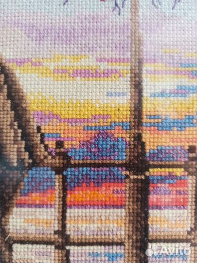 Картина вышитая крестиком ручная работа