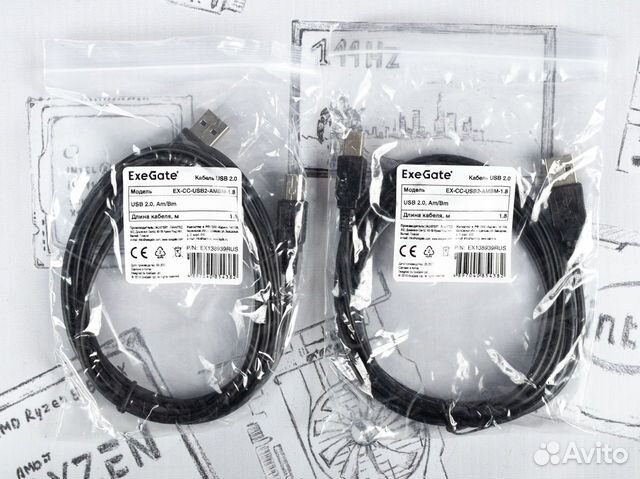 Кабели USB 2.0 A (M) - B (M) 1.8 м