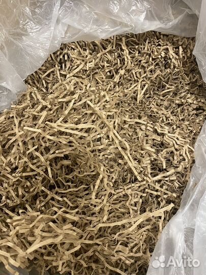 Крафтовая соломка для наполнения подарков