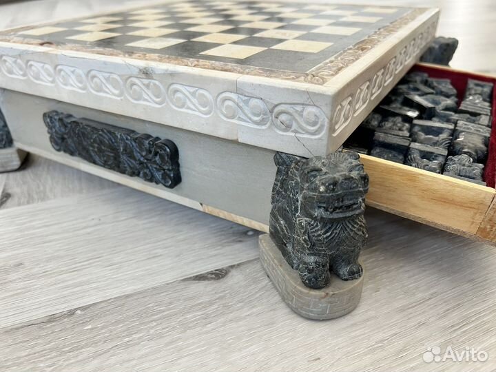Шахматы ручной работы каменные
