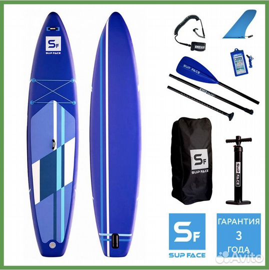 Сапборд SUP face Basic 12.6, 381x81x15 см