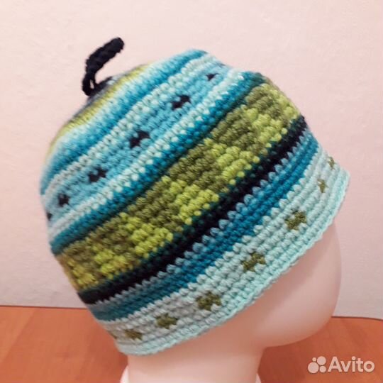 Шапка вязаная для бани и сауны