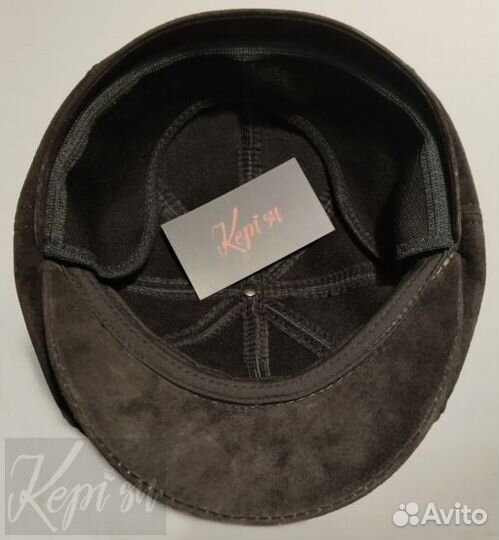 Кепка замшевая восьмиклинка, мужская шапка новая