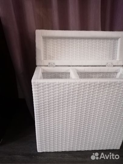 Корзина плетеная 55х21х55 деревянный каркас