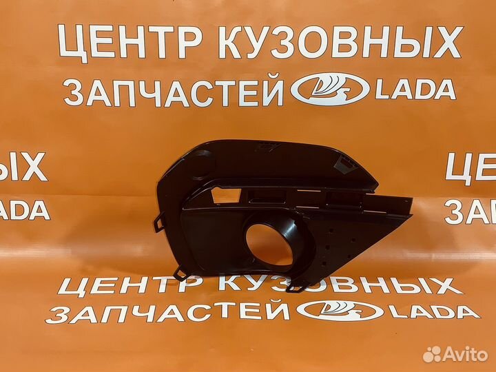 Облицовка перед бампера под птф левая largus FL