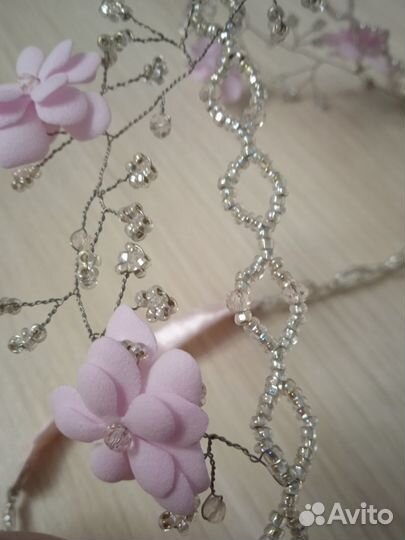 Повязка на голову из бисера