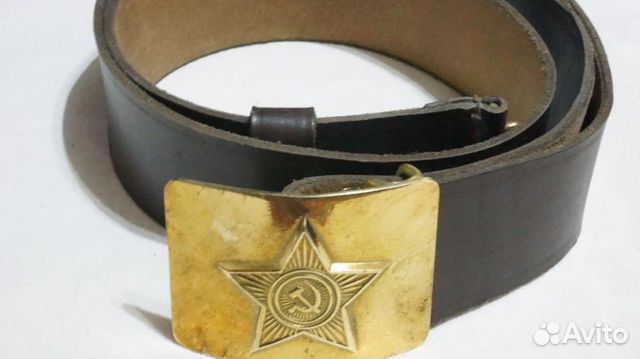 Ремень солдатский кожаный СССР оригинал 1984 год