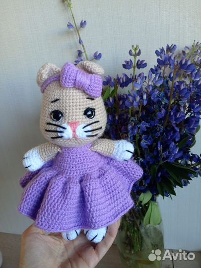 Мягкая игрушка кошечка ручная работа