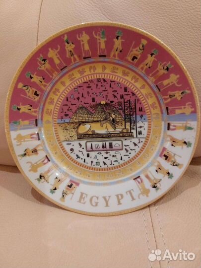 Настенная тарелка керамика фарфор сувенир Египет