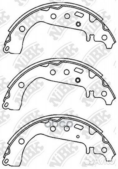 Колодки тормозные барабанные FN2383 FN2383 NiBK