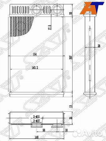 Радиатор отопителя салона daewoo lacetti
