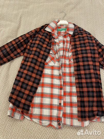 Рубашки женские в клетку collins benetton