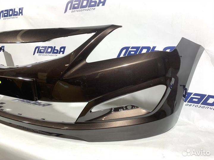 Бампер Hyundai Solaris(14) передний Коричневый (VC