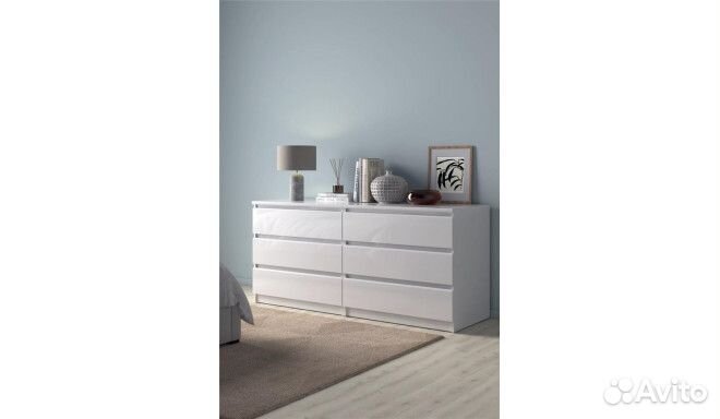 Новый белый комод 6 ящиков