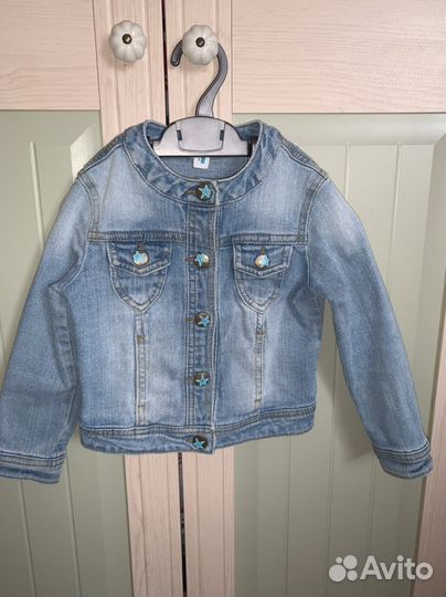Джинсовая куртка для девочки 104